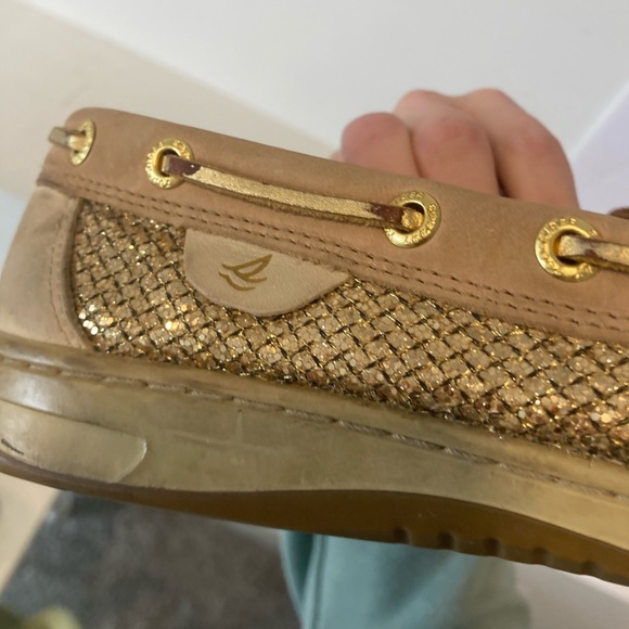 Sperry Angelfish Boat Gold Glitter Women’s Shoes Size 8 - Picture 15 of 16